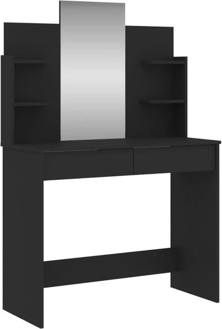 vidaXL Schminktisch mit Spiegel in Schwarz, B/T/H: 96 x 39 x 142 cm - Bild 1