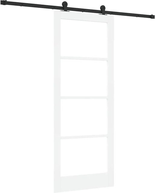 vidaXL Schiebetür ORKDAL in Weiß aus Massivholz Kiefer und Glas, B: 83 cm, H: 211 cm - Bild 1