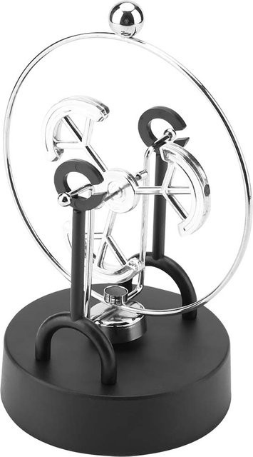 DIYelecs Elektronisches Shake Wiggle Gerät Perpetuum Mobile als kinetische Kunst-Dekoration in Weiß und Silber - Bild 1