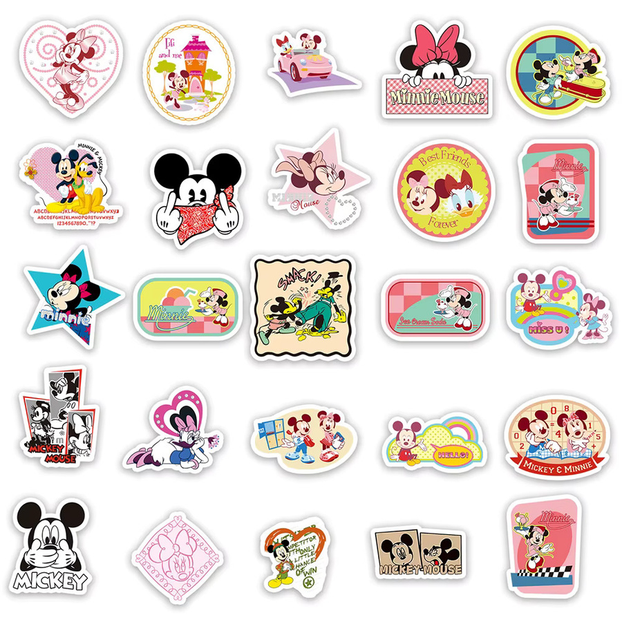 Disney Mickey Mouse Minnie Cartoon Aufkleber, Nachfüllpack, Bunt / Mehrfarbig - Bild 3