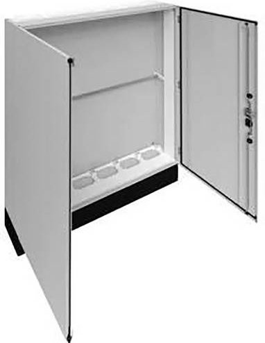 Hager Schrank aus Stahl in Lichtgrau (RAL 7035), H x B x T: 205,0 x 155,0 x 27,5 cm - Bild 1
