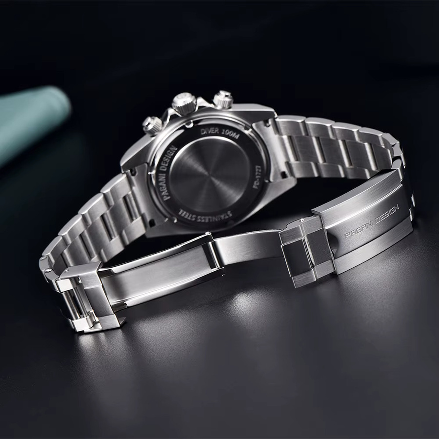 PAGANI DESIGN Chronograph, Quarz, Edelstahl, Saphirglas, Blau, Herren - Bild 4