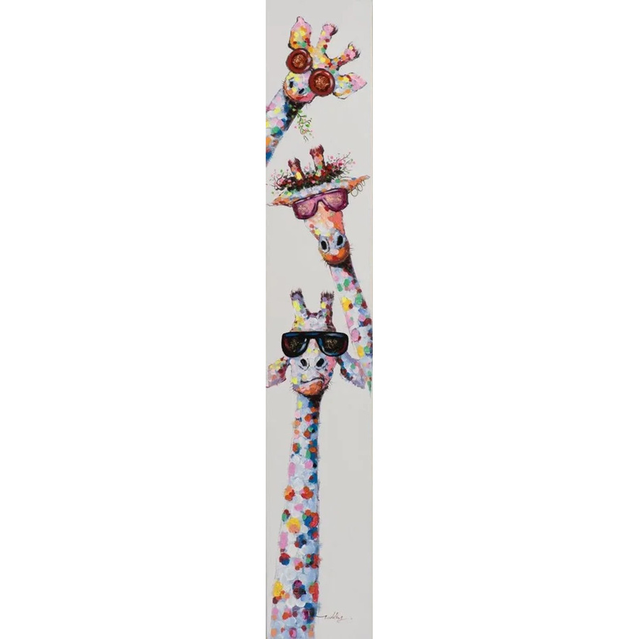 Art Universe Leinwandbild Lustige Giraffen, Mehrfarbig, Breite: 25 cm, Höhe: 150 cm - Bild 2