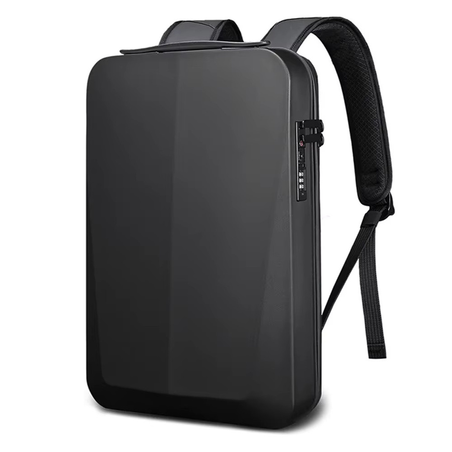 Bange Laptop-Rucksack für Herren, wasserdichter 15,6-Zoll-Computerrucksack mit USB-Anschluss und Anti-Diebstahl-Funktion, Schwarz/Silber - Bild 6