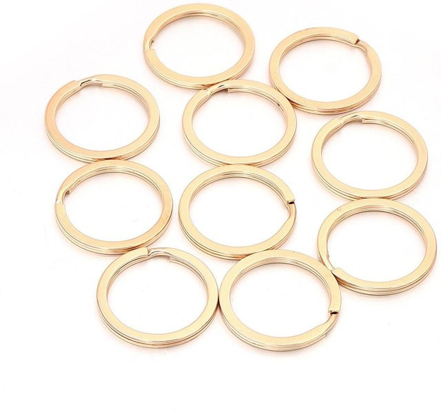 YULIN Schlüsselringe Metall, Gold, Unisex, 28mm - Bild 1