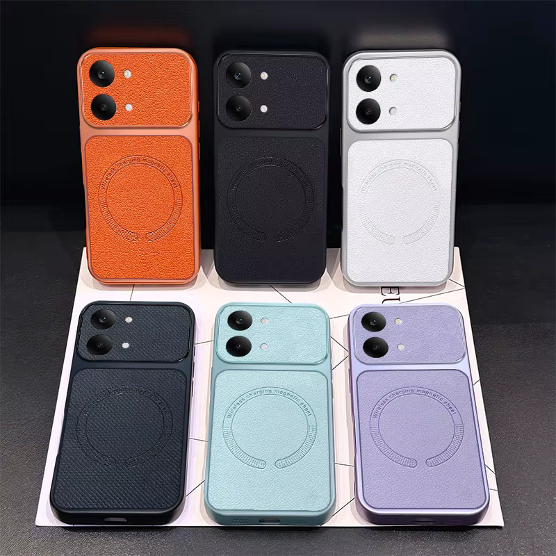 Xiaomi Schutzhülle für POCO X8 Pro und POCO X8 Pro Max mit Lychee-Muster, magnetisch, ultradünn, Farbe: Schwarz - Bild 3