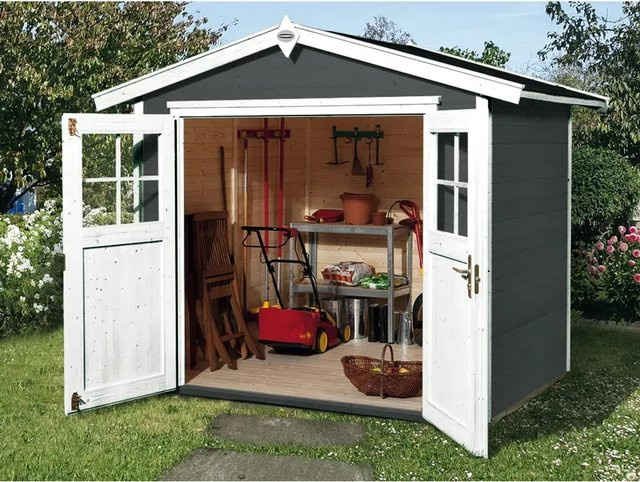 OBI Outdoor Living Holz-Gartenhaus Monza mit Satteldach in Weiß, B/T/H: 227 x 205 x 210 cm - Bild 1