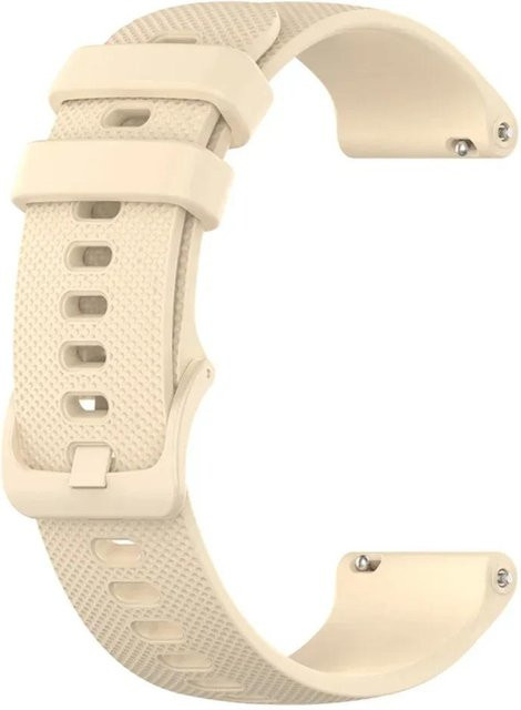 MY-CASE Uhrenarmband Silikon, 20mm, beige, Unisex - Bild 1