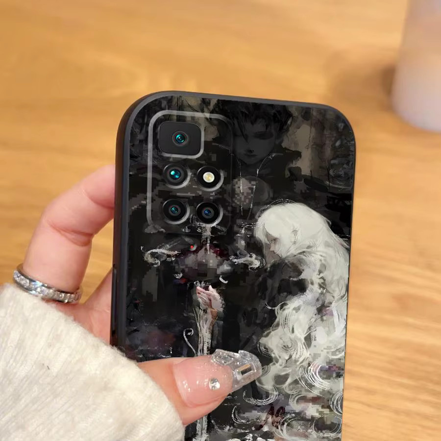 Weiche Handyhülle für Xiaomi Redmi 10 A1 A2 Plus 14C A4 K40 K80 Pro A3 9 13C 12C A5 mit Schwert und weißem Haar Hexe in Weiß - Bild 3