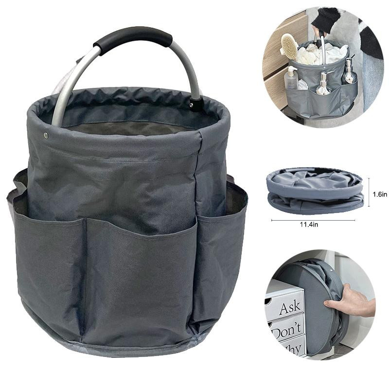 XYNN Aufbewahrungsorganizer-Tasche faltbarer Korb mit Griff, 17 l, navy blau - Bild 4