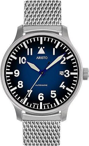 Aristo Fliegeruhr Automatik, Blau, 42 mm, Herren - Bild 1