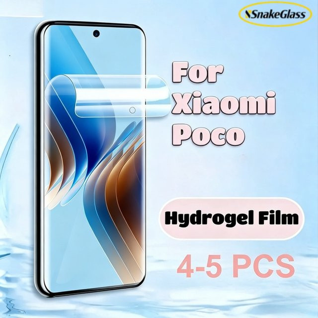 4-5 Stück Ultra Clear Hydrogel-Displayschutzfolie für Xiaomi Poco F8 F7 F6 M8, transparente weiche Schutzfolie für eine glatte Haptik - Bild 1