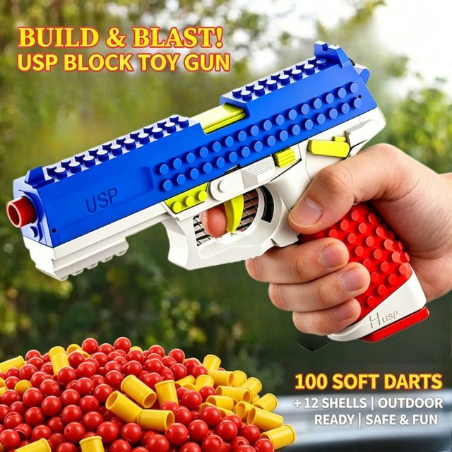 CTMA USP Soft Bullet Gun, Spielzeug, Schaumstoff, Rot, Gelb, Bunt / Mehrfarbig - Bild 1