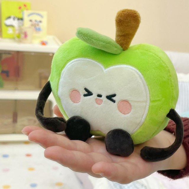 Yiran toy Kawaii Apfel Plüschtier Kissen, Plüsch Anhänger, 13cm - Bild 1