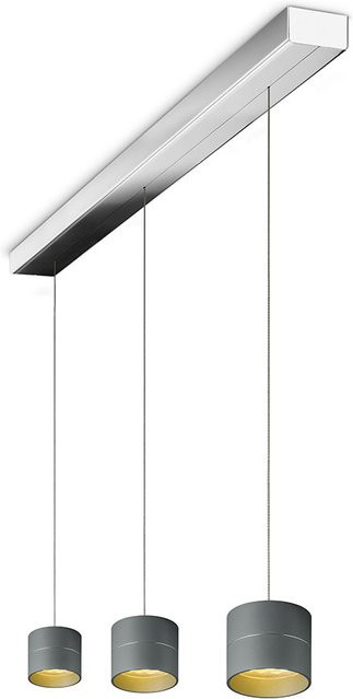 Oligo Tudor S LED-Pendelleuchte 3-flammig Grau matt mit Chrom-Baldachin und Tunable White (2200K - 5000K) - Bild 1