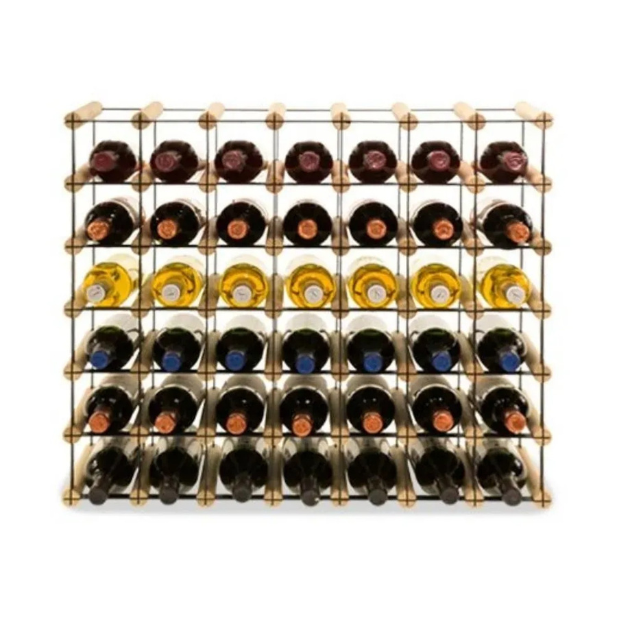 PROREGAL Modulares Weinregal Vinotega aus massivem Kiefernholz in Natur, H x B x T: 62,5 x 72,5 x 24,5 cm - Bild 2