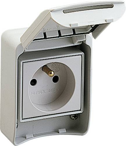 Schneider Electric CEE Anbaudose 16A 250V IP65 in Grau oder Weiß - Bild 1