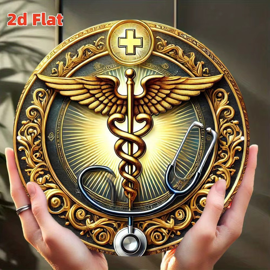 CIFBUY Asclepius Stab mit goldenen Flügeln in Gold für luxuriöse Dekoration - Bild 2