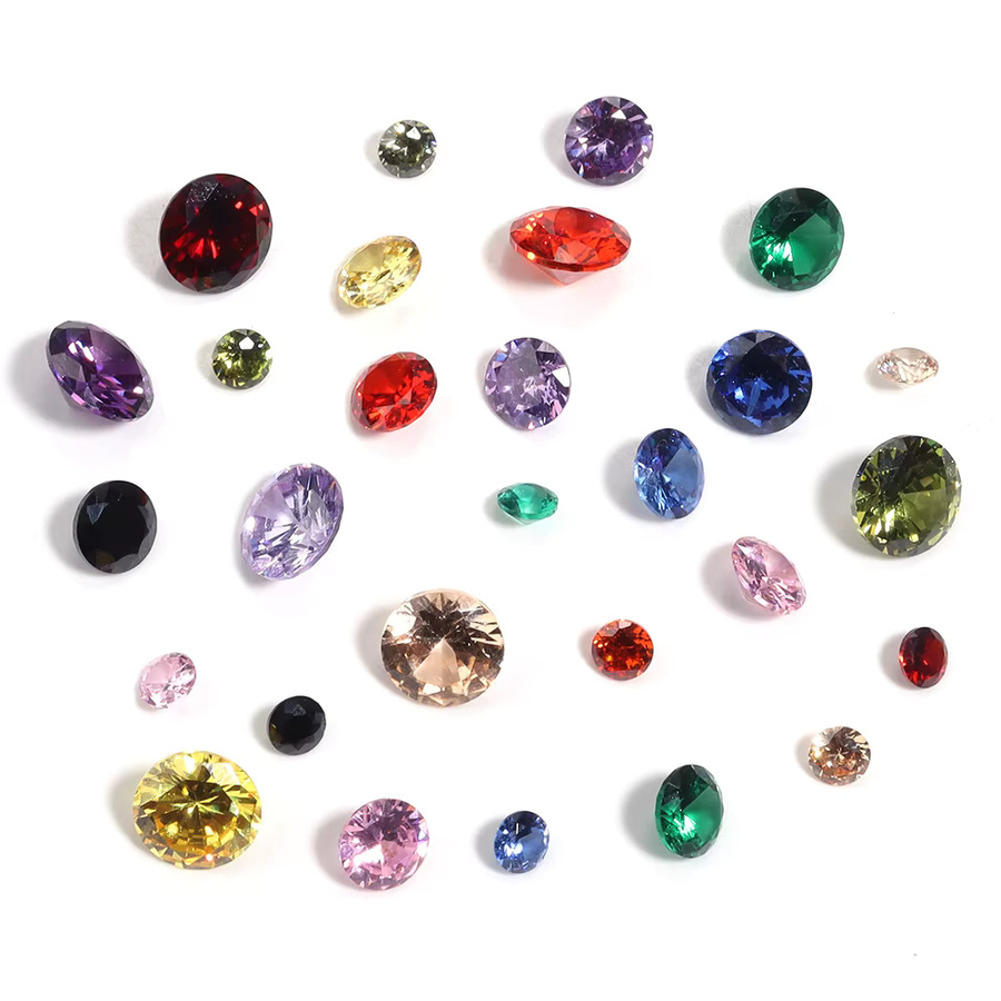 Louleur Zirkonia Perlen, Brillant Cut, Bunt, 4-8 mm - Bild 3