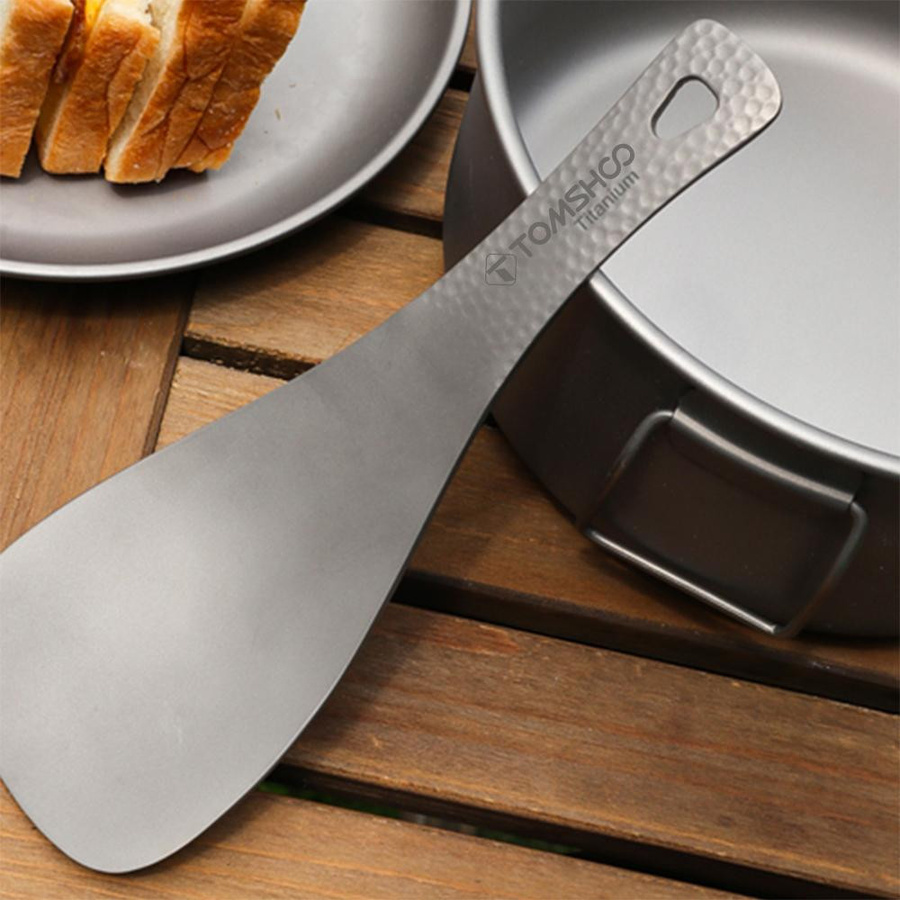 TOMSHOO Reislöffel aus Titanlegierung in Silber zum Schöpfen von Reis - Bild 2
