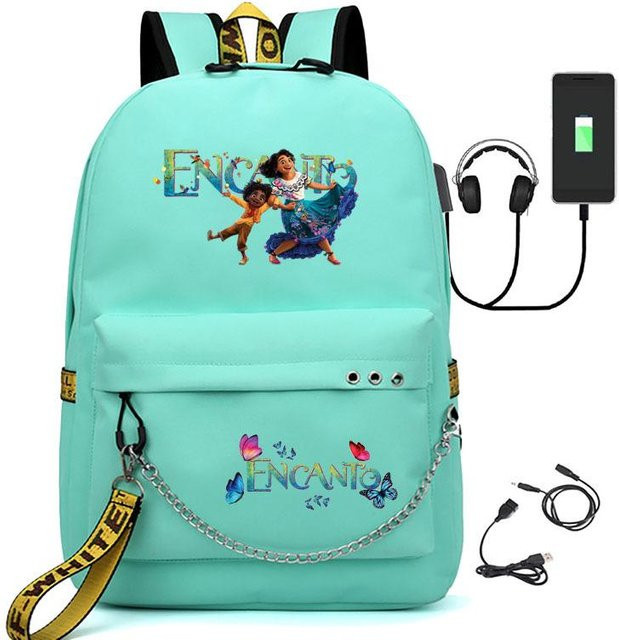 3-teiliges Schulrucksack-Set aus Oxford-Stoff in Türkis mit Schultasche und Federmäppchen - Bild 1