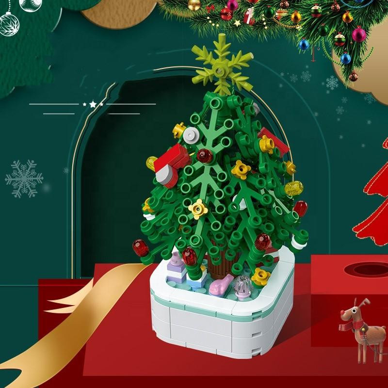 Yiran toy Weihnachtsbaum Bausteine 211-teiliges Set grün 6–12 Jahre - Bild 4
