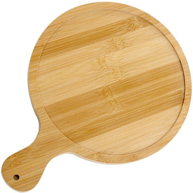 KaiSai Pizza Servierplatte aus Bambusholz, rund, braun, Durchmesser: 20,32 cm - Bild 1