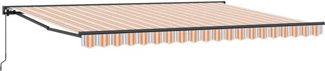 vidaXL Einziehbare Markise Blau-Orange B: 450 cm, H: 300 cm - Bild 1