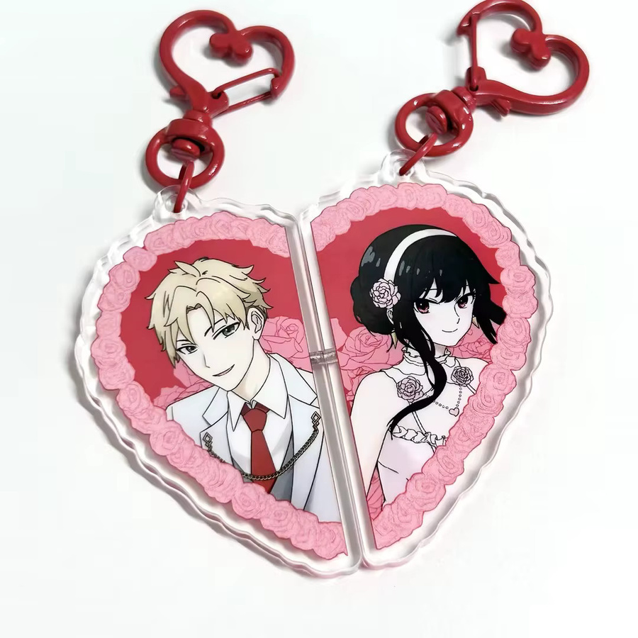 Bomaijie Schlüsselanhänger, Acryl, Cartoon, Anime Charms, Hologramm, klar - Bild 2
