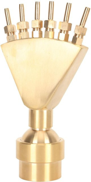 Aimo Phoenix Fontänen-Düse G2 DN50 Fontänen-Sprengkopf V-Form aus Kupfer in Beige und Gold - Bild 1