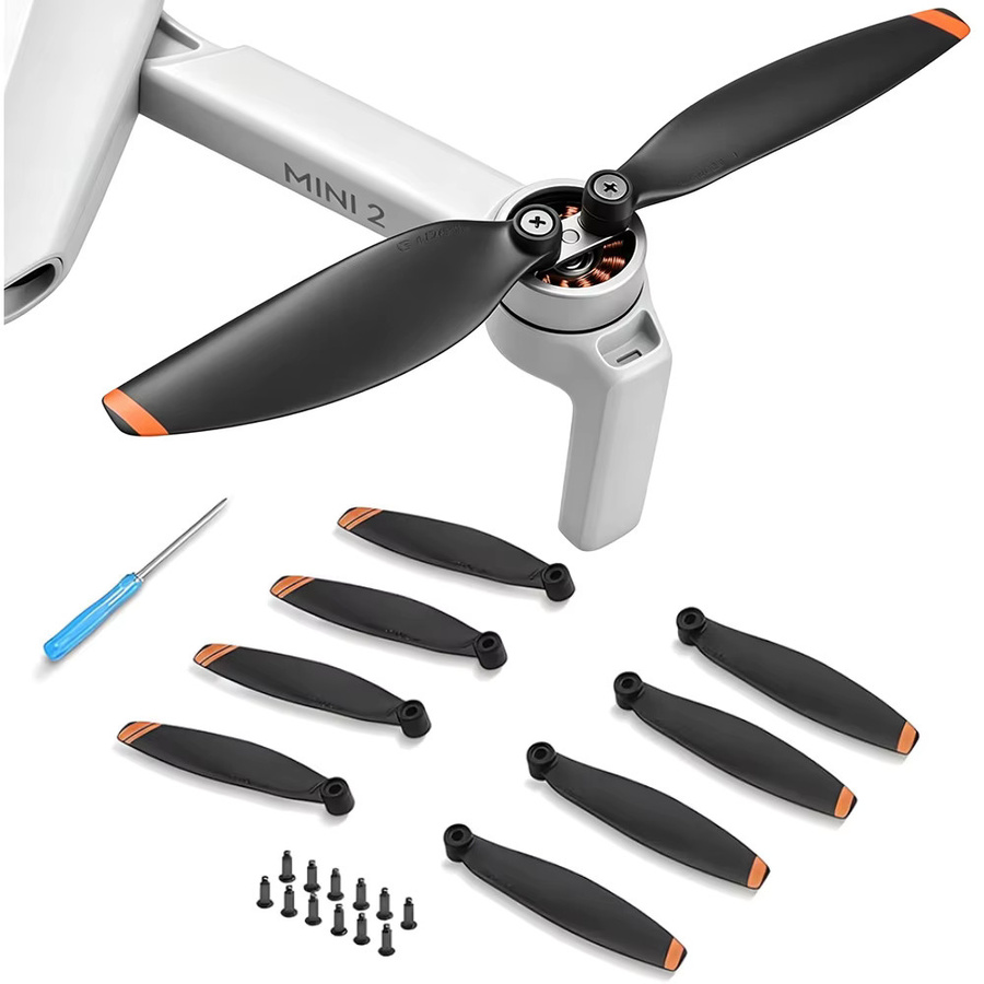 HAPPORIA 4726 FM Propeller für DJI Mini 2, Mini 2 SE, Mini SE und Mini 4K in Schwarz mit Propellerhaltergurt - Bild 2