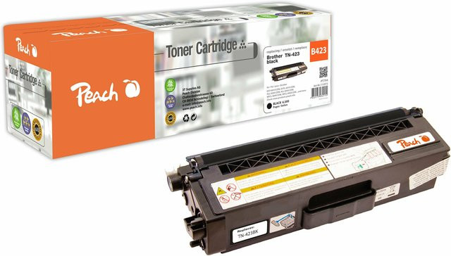 Peach B423 BK Toner XL Schwarz für Brother TN-423BK, kompatibel mit Brother DCPL 8410 CDN, HLL 8260 CDW und HLL 8360 CDW (wiederaufbereitet) - Bild 1