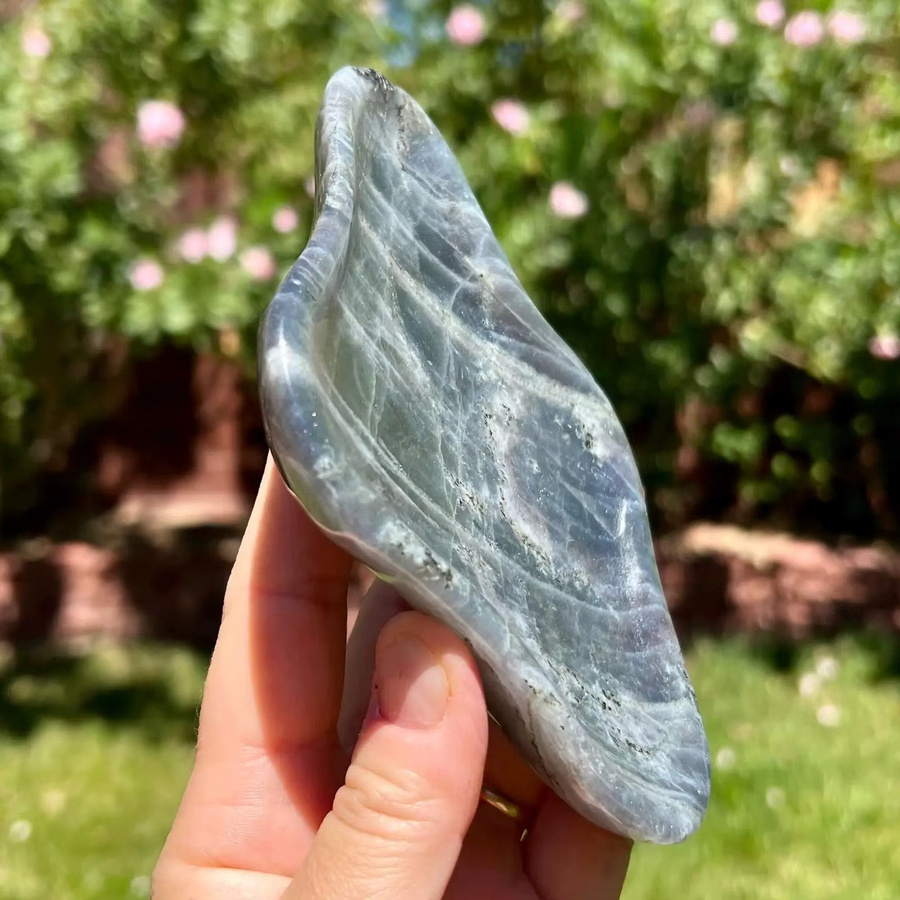 CrystalHola Labradorit Wolkenschale handgeschnitzter Quarzkristall in Mehrfarbig als natürliche Mineralprobe zur Dekoration - Bild 3