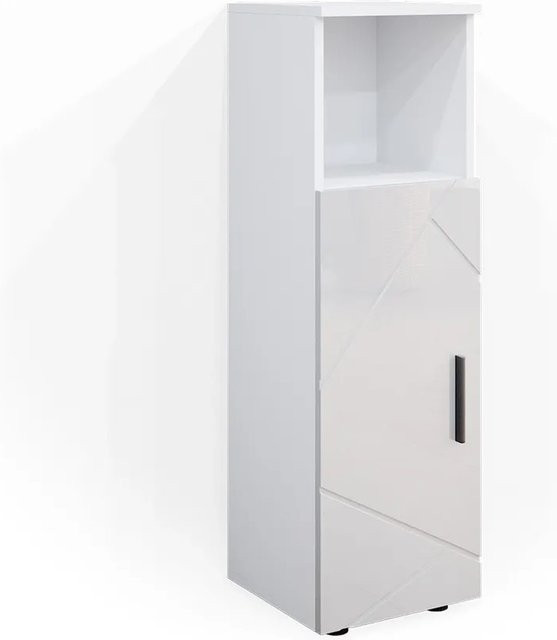 Vicco Midischrank Irma Badezimmerschrank in Weiß Hochglanz mit 1 Tür und 3 Fächern, B: 30 cm, H: 95 cm - Bild 2