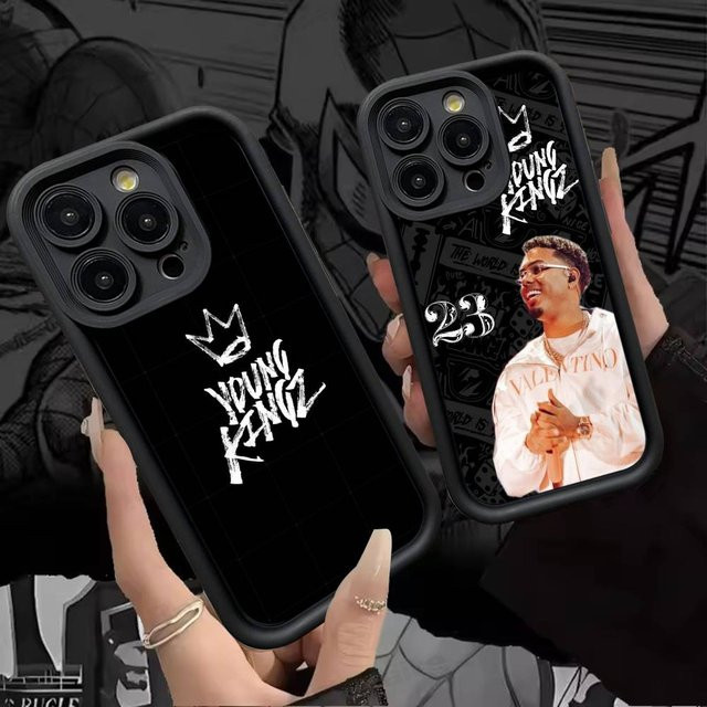 Stoßfeste Silikon Handyhülle im Myke Towers Rapper Design für iPhone 17, 16, 15, 14, 13, 12, 11 (Pro, Max, Plus) als Softcover - Bild 1
