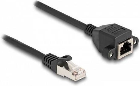 Delock 80191 RJ50 Patchkabel S/FTP Ethernet LAN Schwarz, Länge: 0,25 m - Bild 1