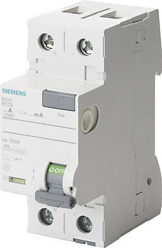 Siemens FI-Schutzschalter 5SV3412-6KL, 2-polig, 25A, 0,1A, 230V, weiß - Bild 1