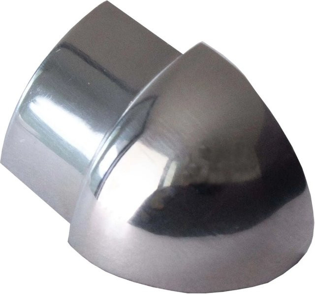 Dalsys Außeneck Fliesenschiene Viertelkreis aus Edelstahl in Silber poliert mit 12,5 mm Breite - Bild 1