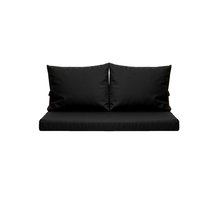 Setgarden Mix Bench Kissen Set für 2-Sitzer Bänke, Schwarz, B/T: 120 x 50 cm und 2 x 50 x 6 cm - Bild 2