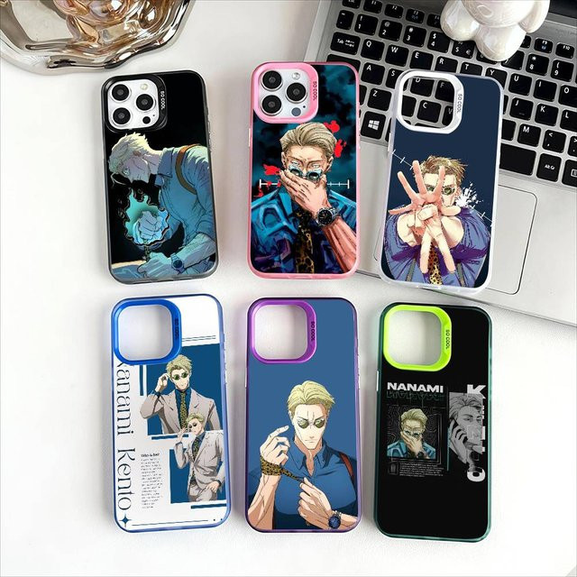 Jujutsu Kaisen Kento Nanami Handyhülle für iPhone 11 12 13 14 15 16 Pro Max Plus mit Plating-Schutz, Multicolour - Bild 1
