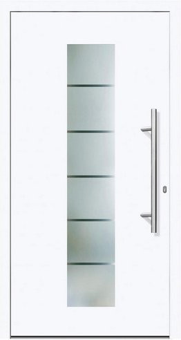 KNOCK Flügelüberdeckende Kunststoff-Haustür LOS ANGELES mit Glaseinsatz, weiß, Höhe: 200 cm, Breite: 100 cm - Bild 1
