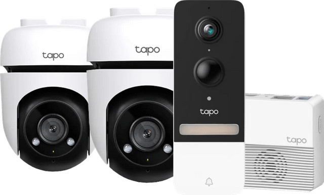 TP-Link Tapo C500 Doppelpack und Smart Battery Video Doorbell D230S1 Set - Bild 1