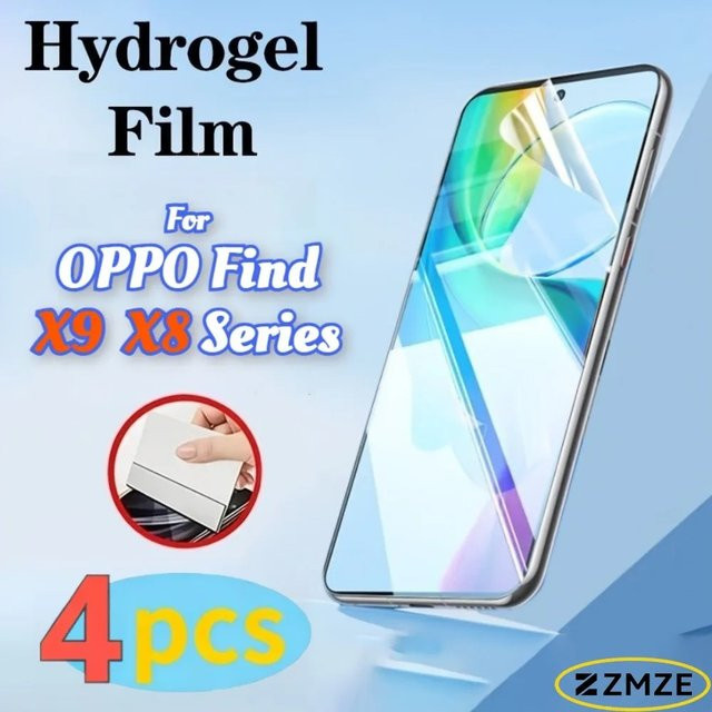 4 Stück Hydrogel-Displayschutz für OPPO Find X9 X9 Pro X9 Ultra X9+ X9S Pro X8 X8 Ultra X8S X8S+ Serie, HD klar und transparent - Bild 1