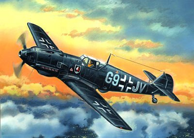 ICM Messerschmitt Bf 109 E-4 WWII German Night Fighter, Modellbau, 1:72 - Bild 1