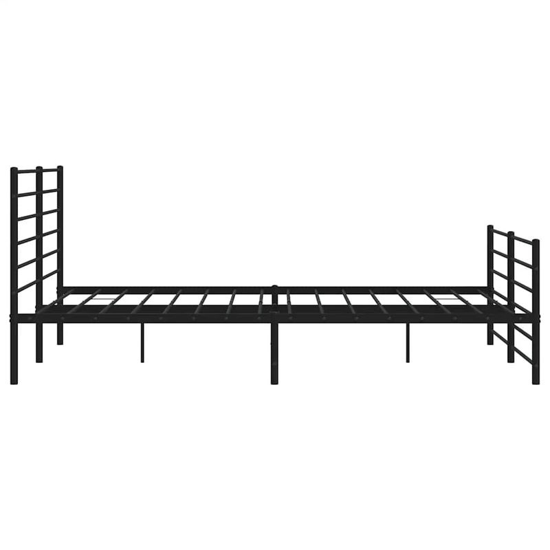 Vidaxl Metall-Bettgestell mit Kopfteil und Fußteil in Schwarz, B/T/H: 183 x 213 cm - Bild 2