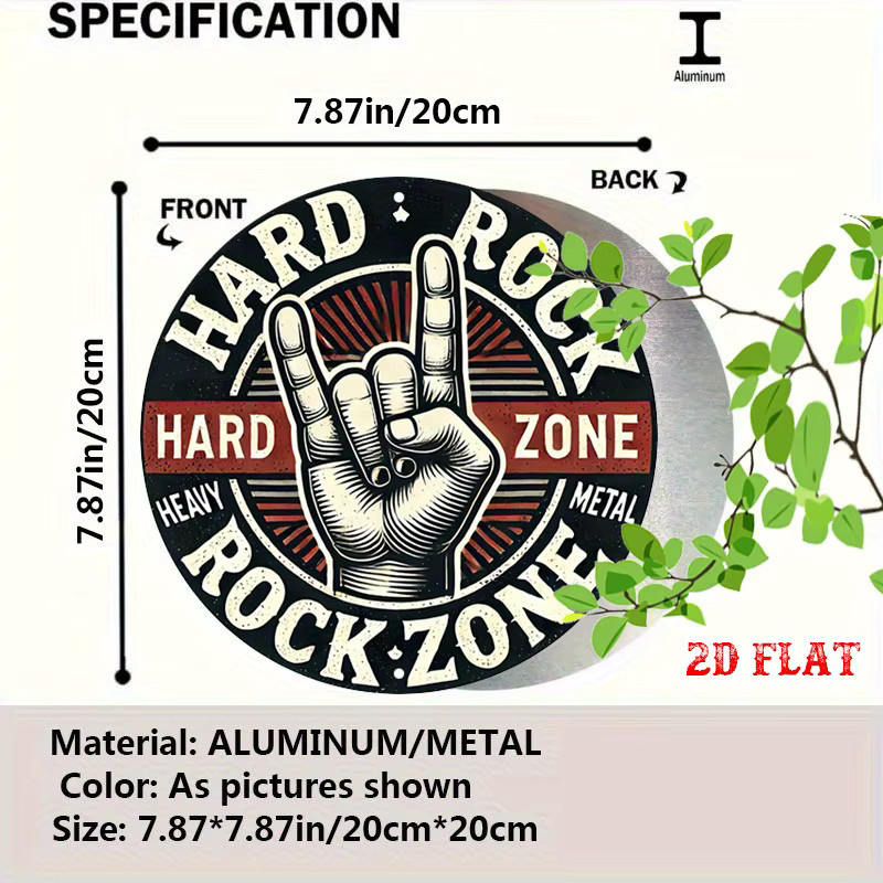 Zone Denmark Heavy Metal Rock Zone Wanddekoration Vintage Paper Poster in Schwarz und Multicolour, Durchmesser: 20 cm - Bild 2