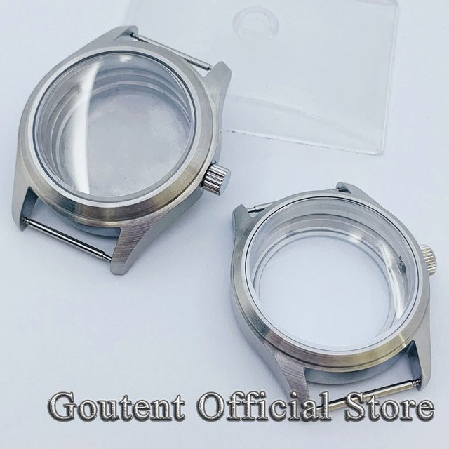 Goutent Uhrengehäuse, Silber, gebürstet, Saphirglas, 36 mm / 39 mm, Unisex - Bild 1