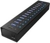 Icy Box USB 3.0 Hub mit 13 Ports und USB-Ladeport, Schwarz (IB-AC6113) - Bild 1