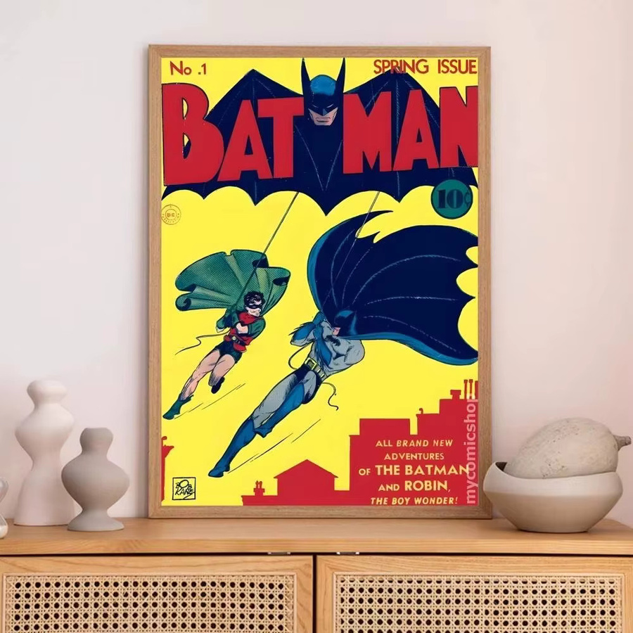 KAYOU Cartoon B-Batman Classics Poster, selbstklebender Kunst-Aufkleber aus wasserfestem Papier in Multicolour, rechteckiges Retro-Wanddekor - Bild 4