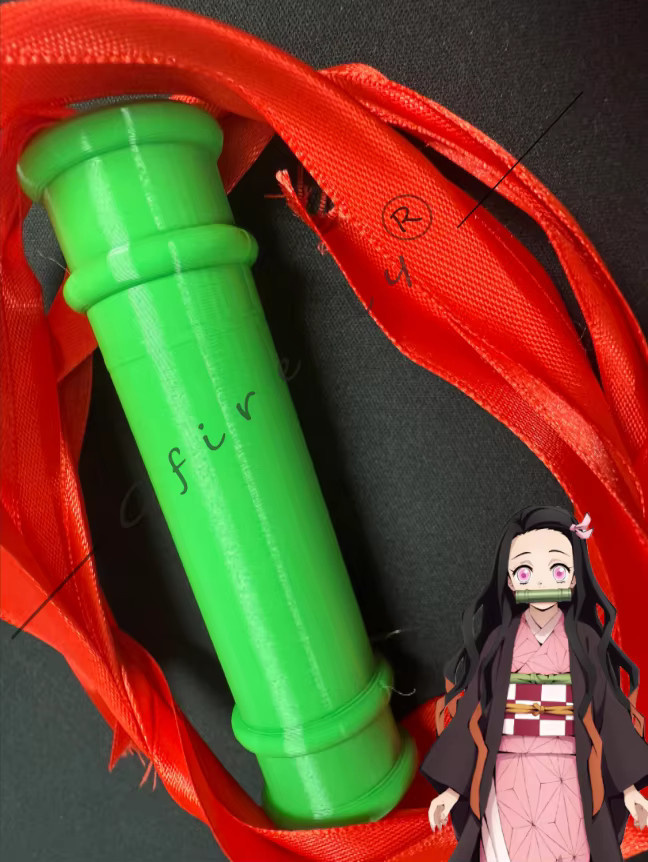 Kamado Nezuko Bambusrohr-Requisite, Cosplay-Zubehör, Kunststoff, Grün - Bild 3